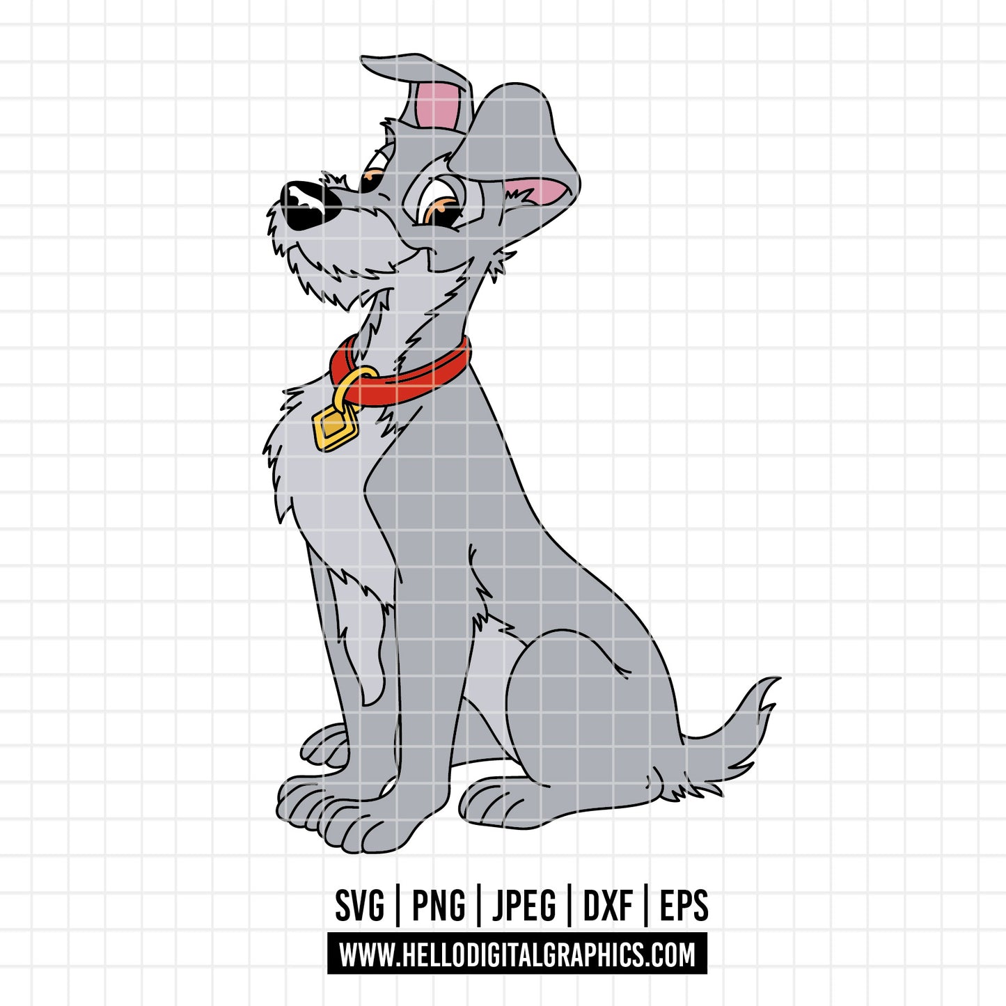 COD3703 - Lady and the Tramp - Digital Download, Instant Download, svg, dxf, eps & png