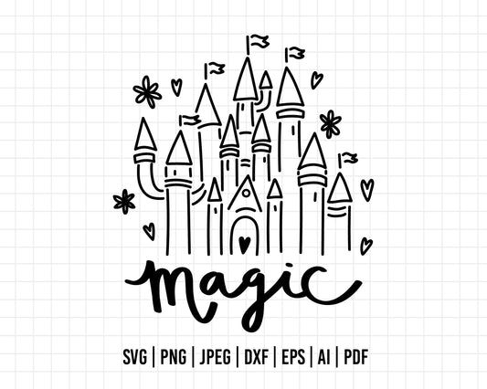 COD371- Magic svg, Castle svg, disney castle svg, disney svg, home svg, disney life svg, png, cricut, silhouette