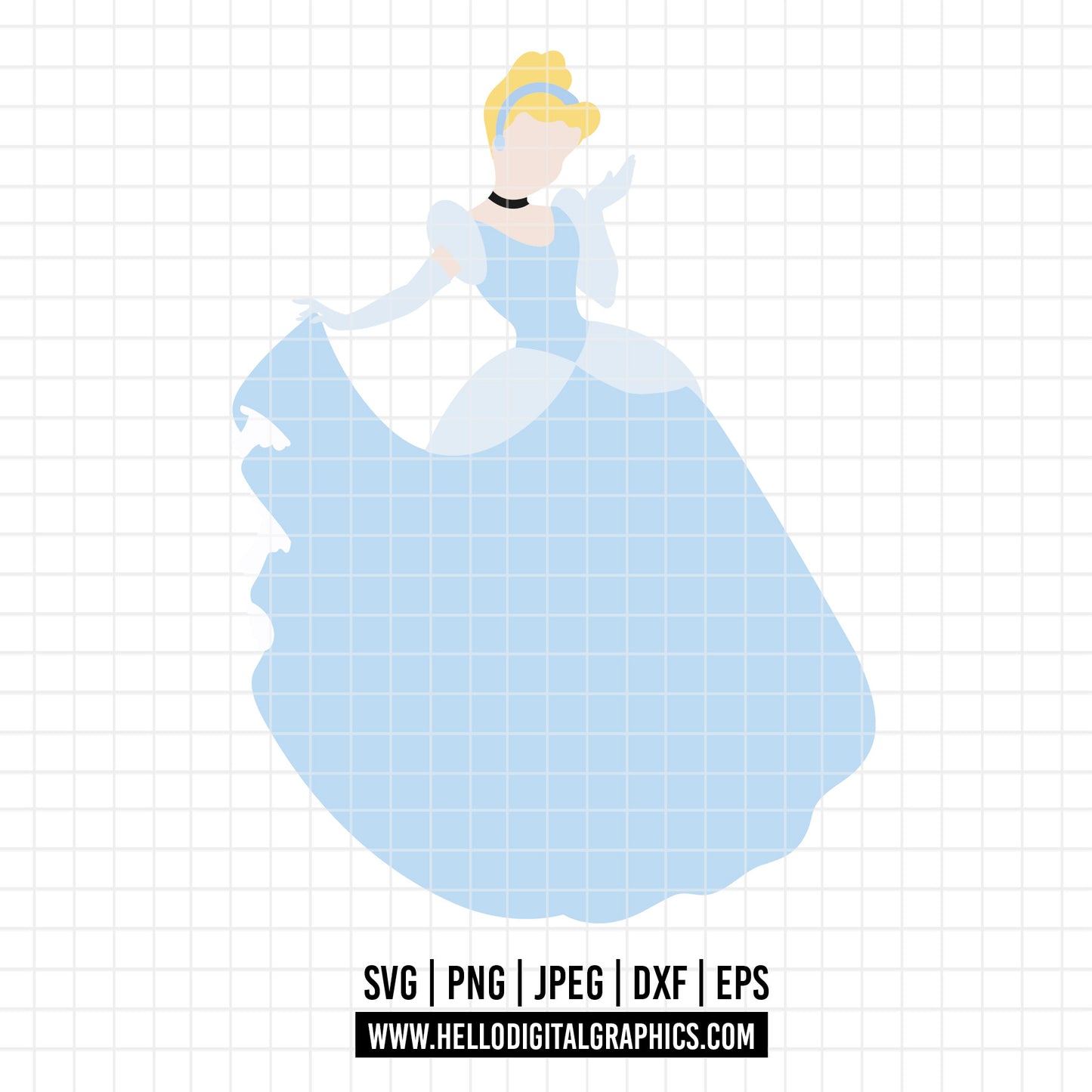 COD3711 - Cinderella svg, Princess svg, Princess for Cricut Silhouette, disney svg