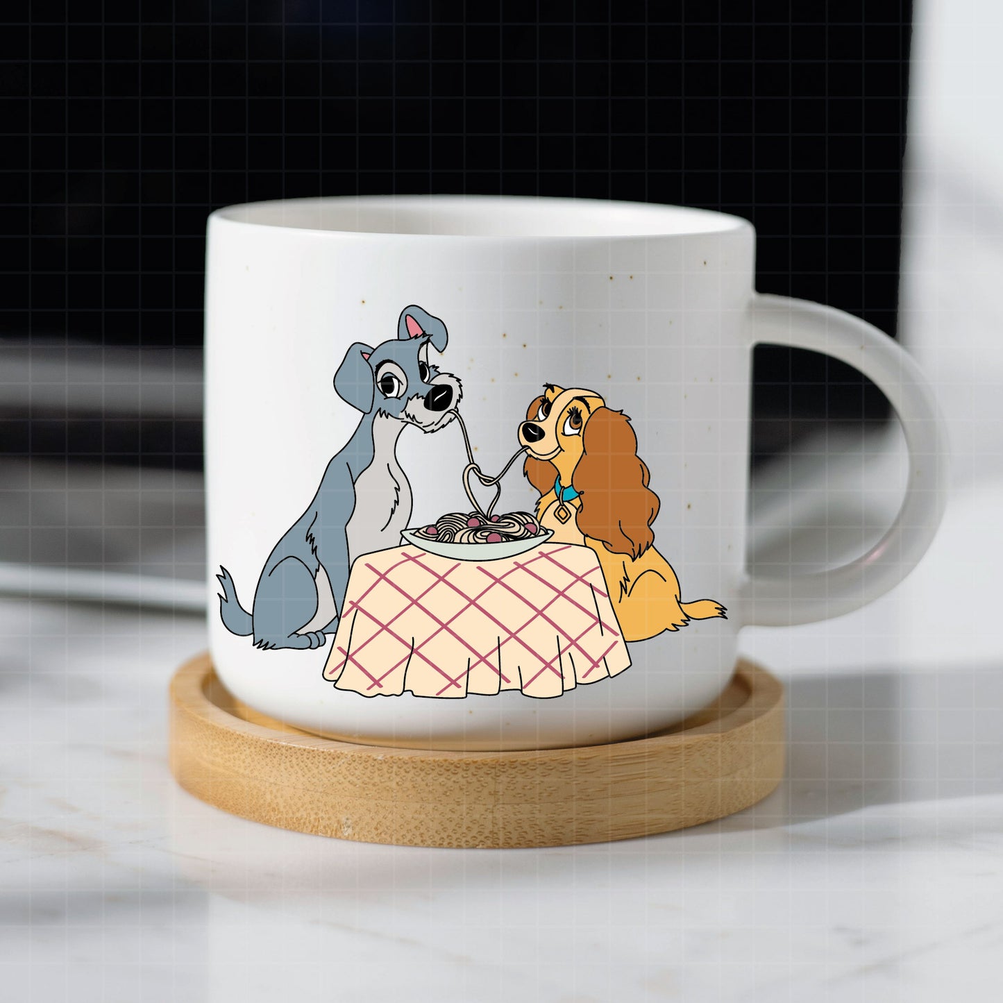 COD3713 - Lady and the Tramp - Digital Download, Instant Download, svg, dxf, eps & png