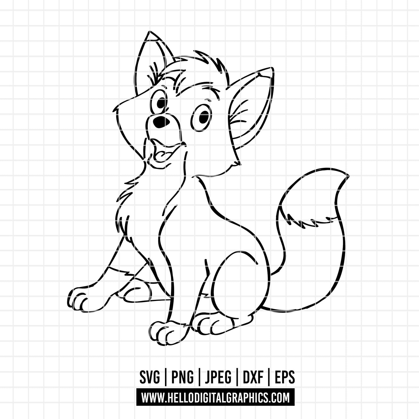 COD3740 - The Fox and the Hound svg, The Fox and the Hound clipart, Disney svg