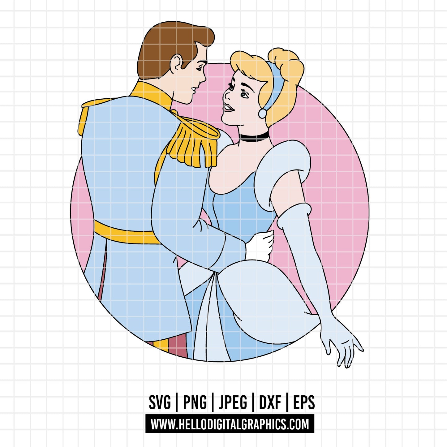 COD3742 - Cinderella svg, Princess svg, Princess for Cricut Silhouette, disney svg