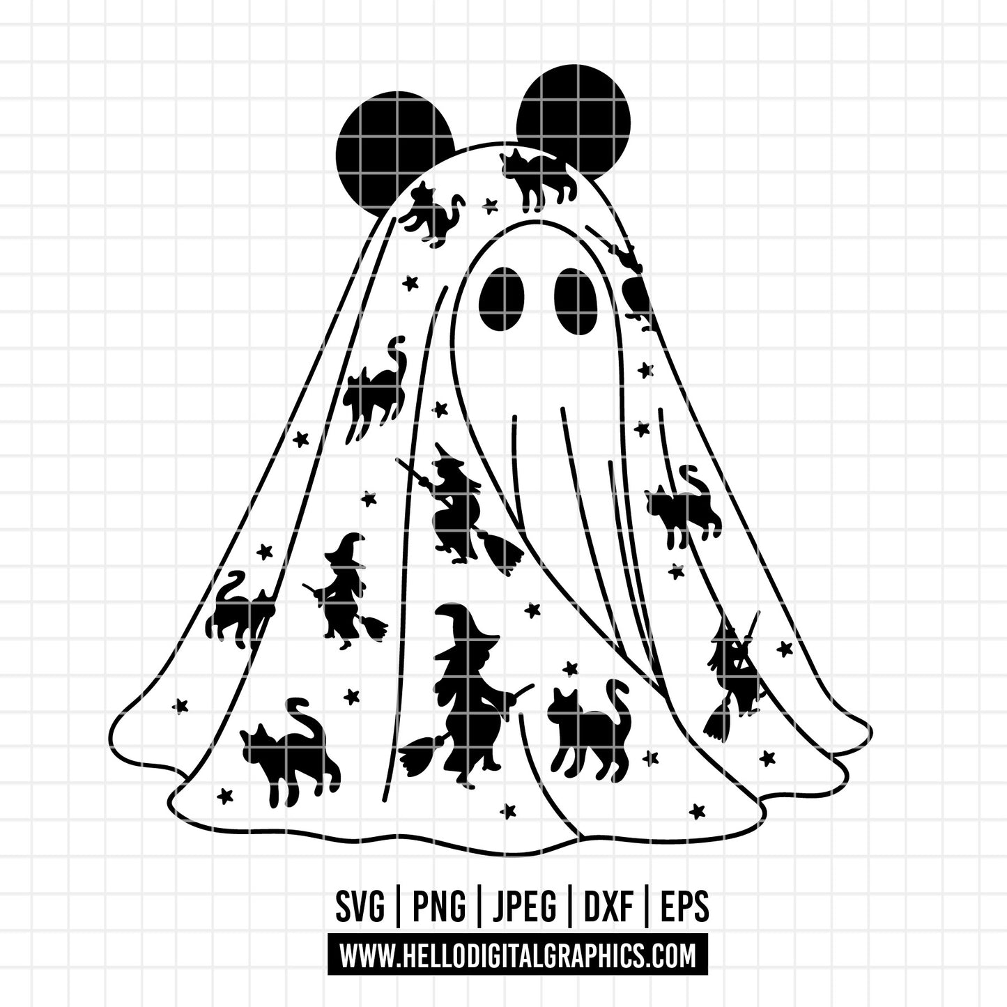 COD3748- Mickey ghost svg, Halloween svg, Mickey svg, Disney svg