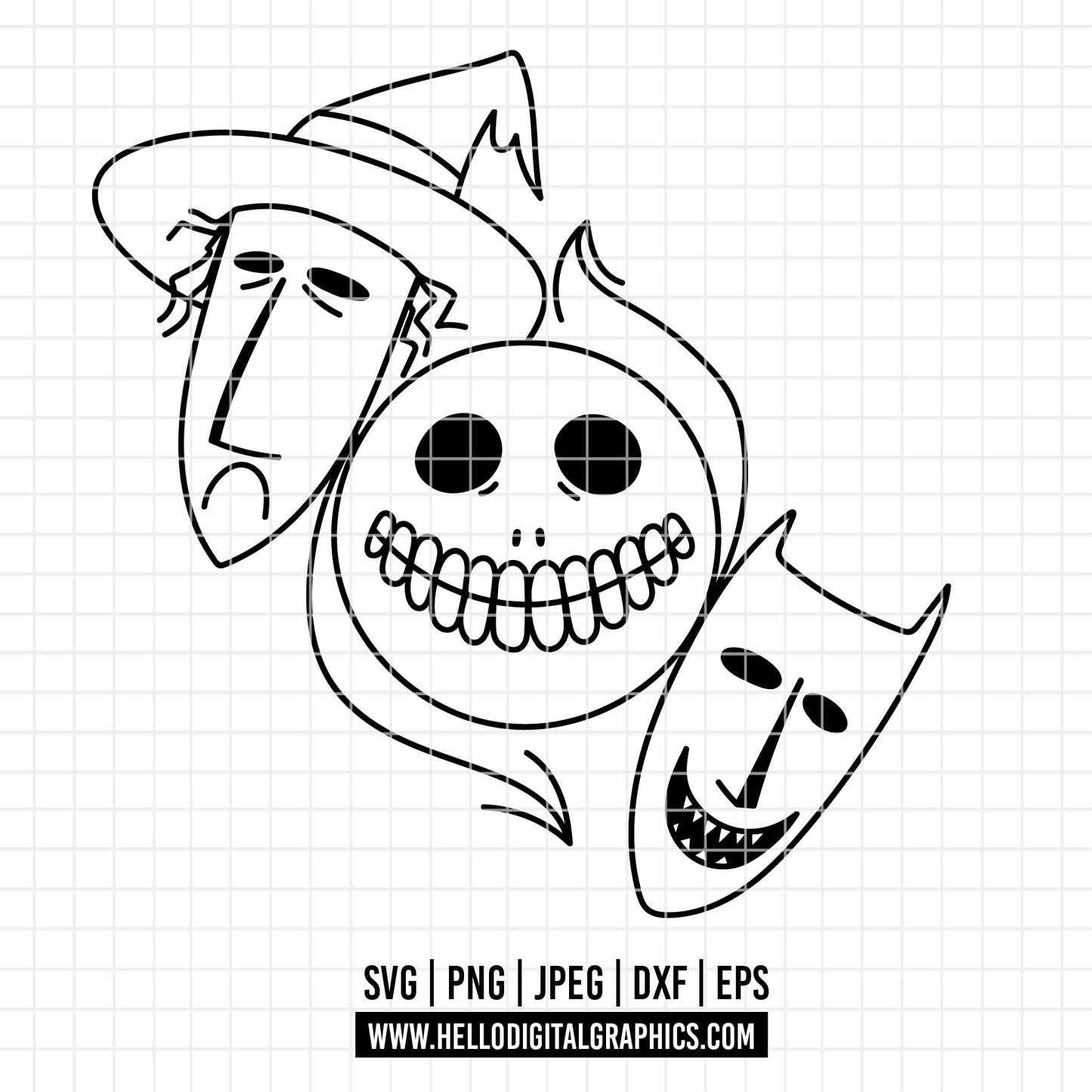 COD3753 - Nightmare Before Christmas svg, Jack Skellington svg, Halloween png