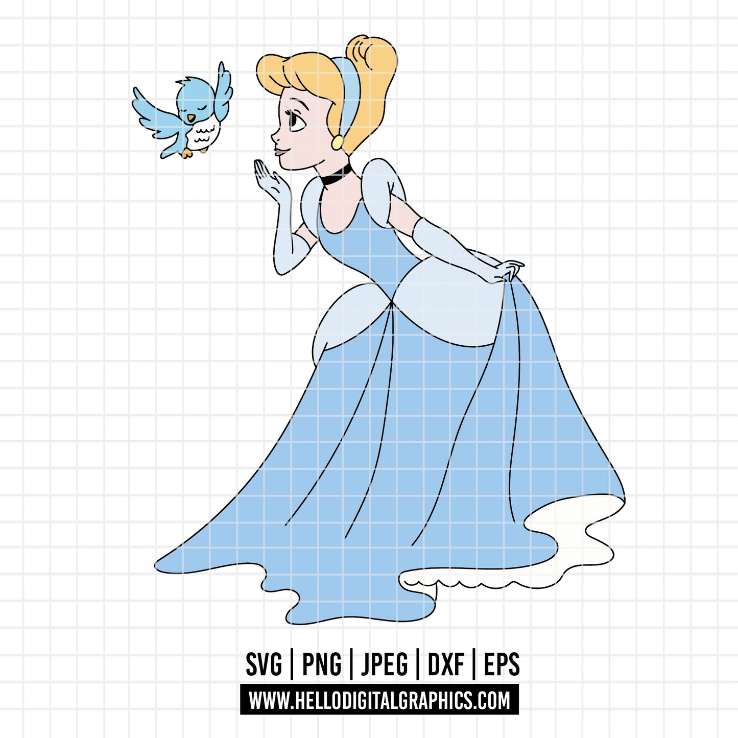 COD3762 - Cinderella svg, Princess svg, Princess for Cricut Silhouette, disney svg