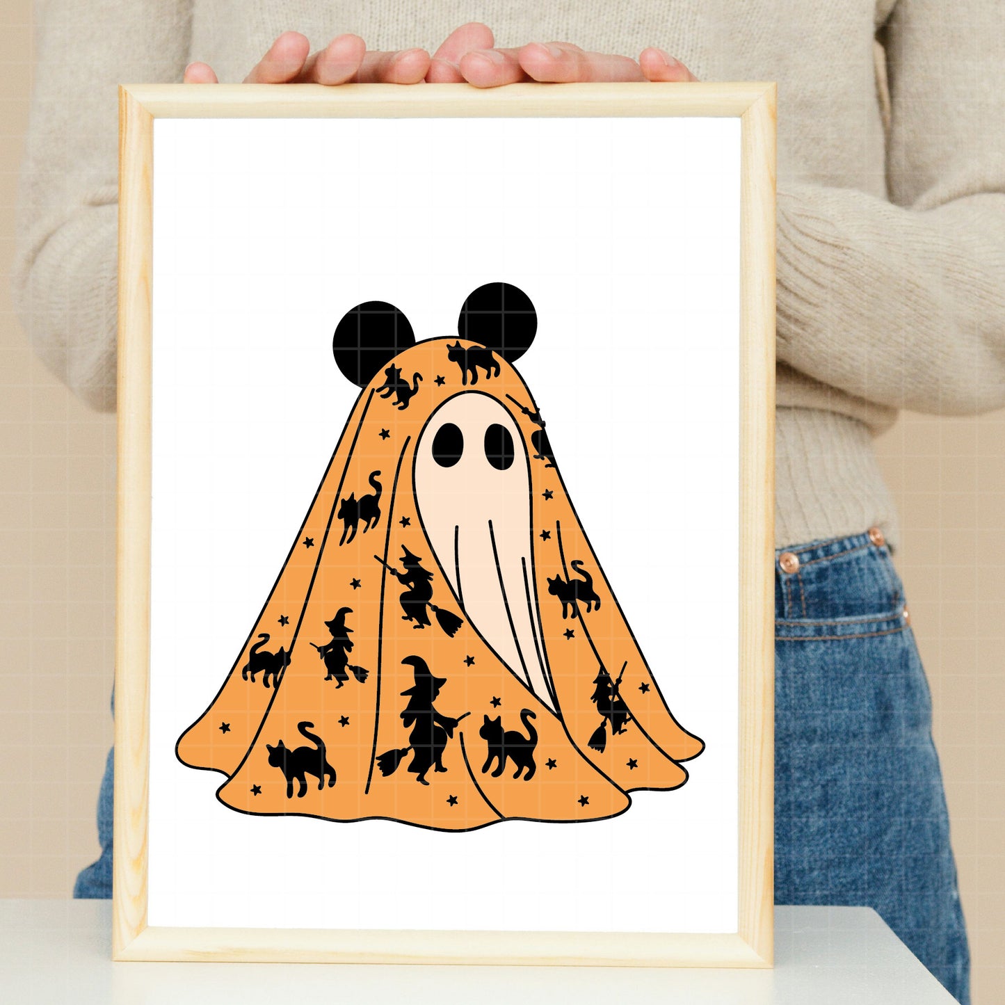 COD3765 - Mickey ghost svg, Halloween svg, Mickey svg, Disney svg