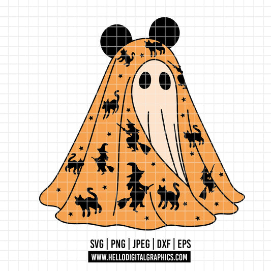 COD3765 - Mickey ghost svg, Halloween svg, Mickey svg, Disney svg