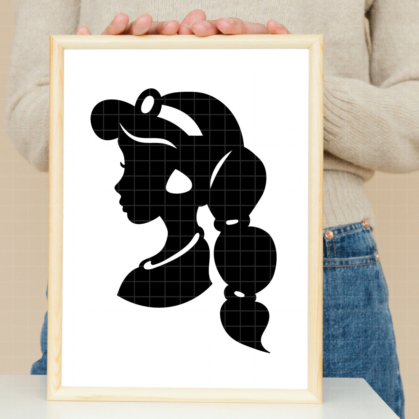 COD3784 - Jasmine Svg, Princess Svg, Indian Princess svg, Arabian Princess SVG, Aladdin svg, Princess svg, silhouette svg