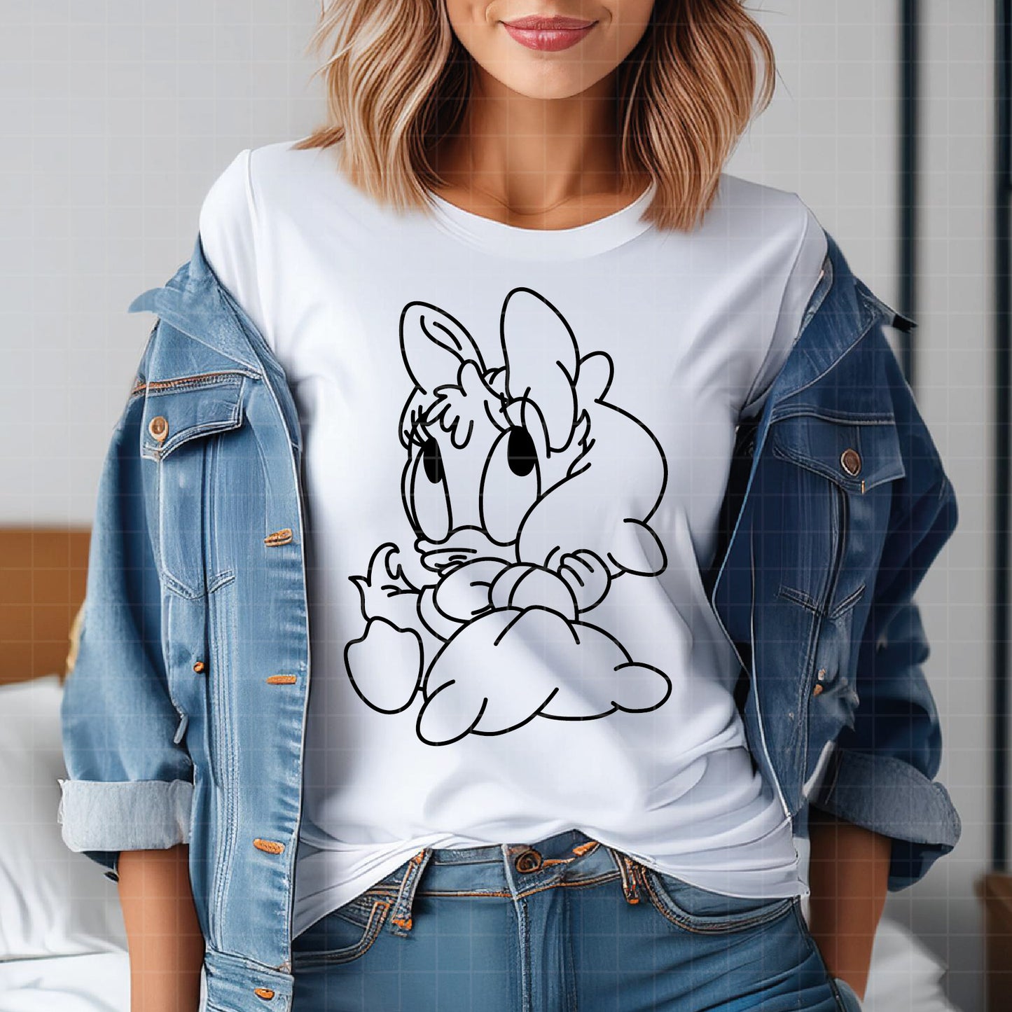 COD3786 - Daisy baby svg, Disney svg, Daisy clipart, Daisy dtf, Silhouette, Cricut