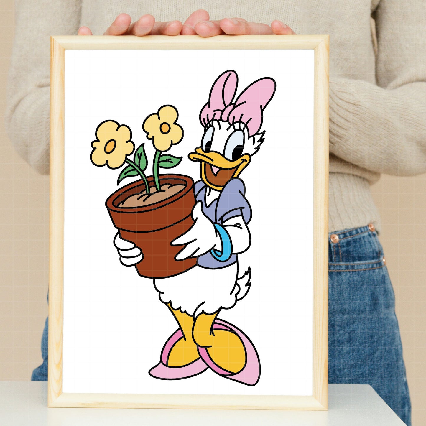 COD3787 - Daisy baby svg, Disney svg, Daisy clipart, Daisy dtf, Silhouette, Cricut