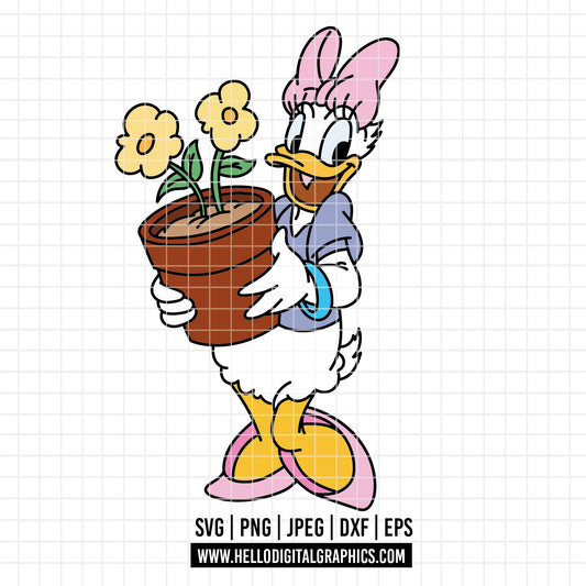 COD3787 - Daisy baby svg, Disney svg, Daisy clipart, Daisy dtf, Silhouette, Cricut