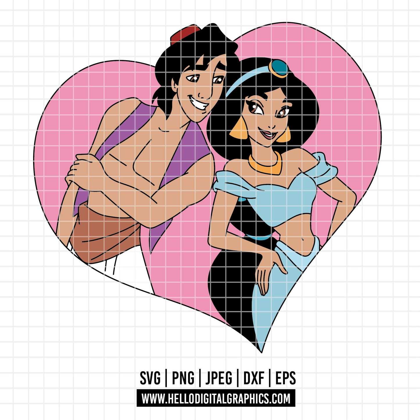COD3796 - Jasmine Svg, Princess Svg, Indian Princess svg, Arabian Princess SVG, Aladdin svg, Princess svg, silhouette svg