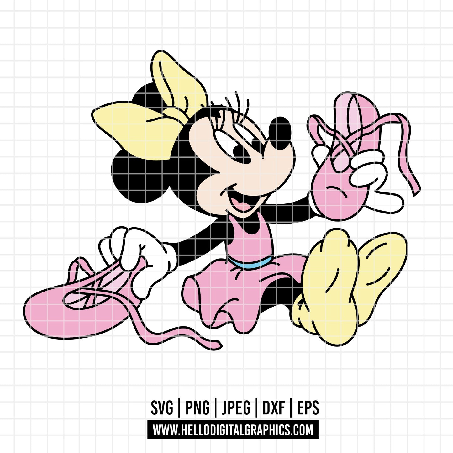 COD3802 - Minnie ballet svg, Disney ballet  svg, disneyland t shirt svg, Disney svg, dtf, sublimation