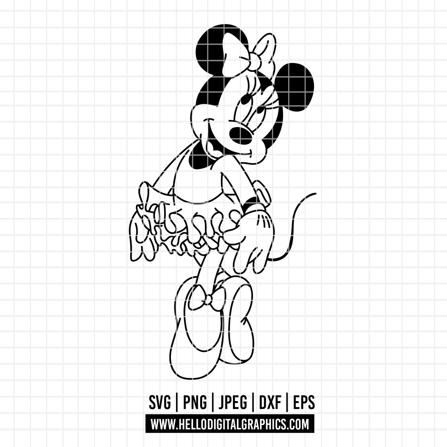 COD3803 - Minnie ballet svg, Disney ballet  svg, disneyland t shirt svg, Disney svg, dtf