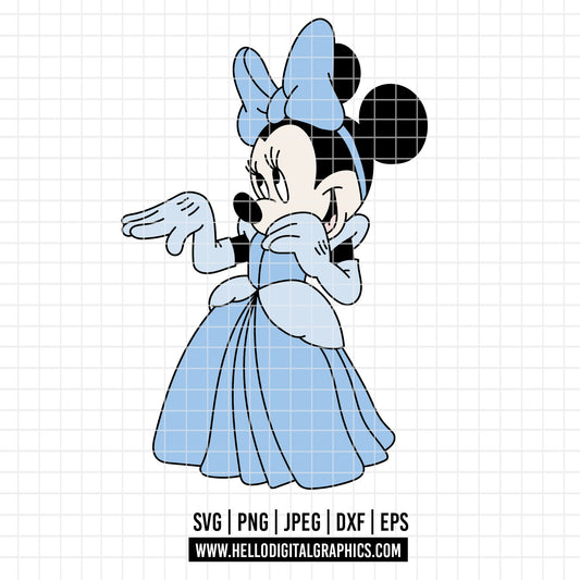 COD3805 - Minnie Cinderella svg, Princess svg, Princess for Cricut Silhouette, disney svg