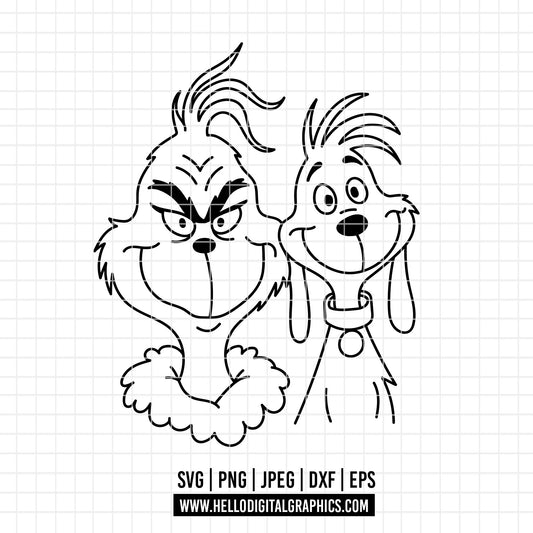 COD3810 - Grinch Face Svg, Green Character svg, Grinch Christmas svg, christmas svg