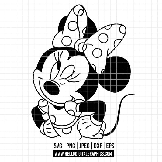 COD3812 - Minnie svg, Disney svg, disneyland t shirt svg, Disney svg, dtf, sublimation