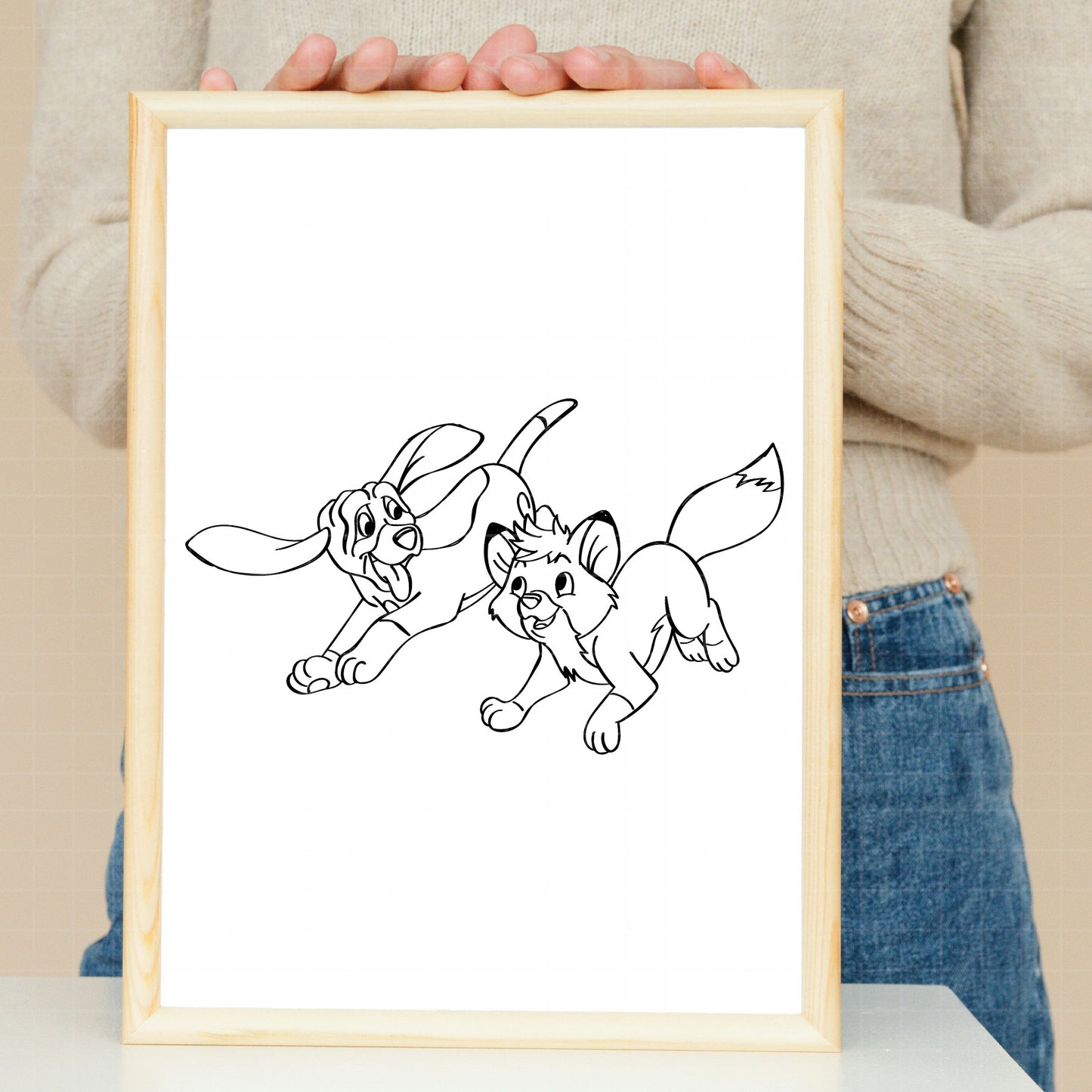 COD3818 - The Fox and the Hound svg, The Fox and the Hound clipart, Disney svg