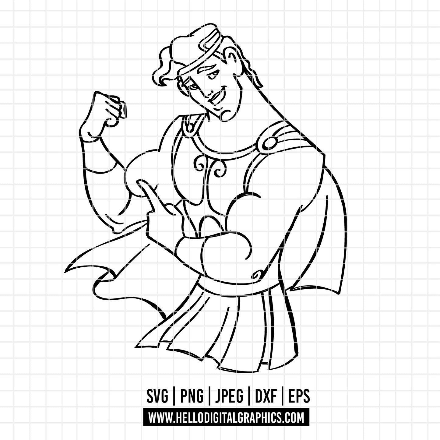 COD3832 - Hercules movie SVG, EPS, PNG File, Cricut, Digital, Printable, Hercules svg