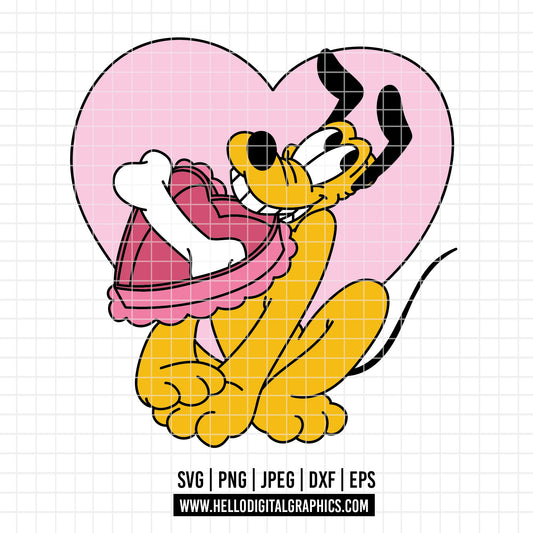 COD3840 - Pluto svg, dog svg, Pluto Silhouette, Cricut, disney svg