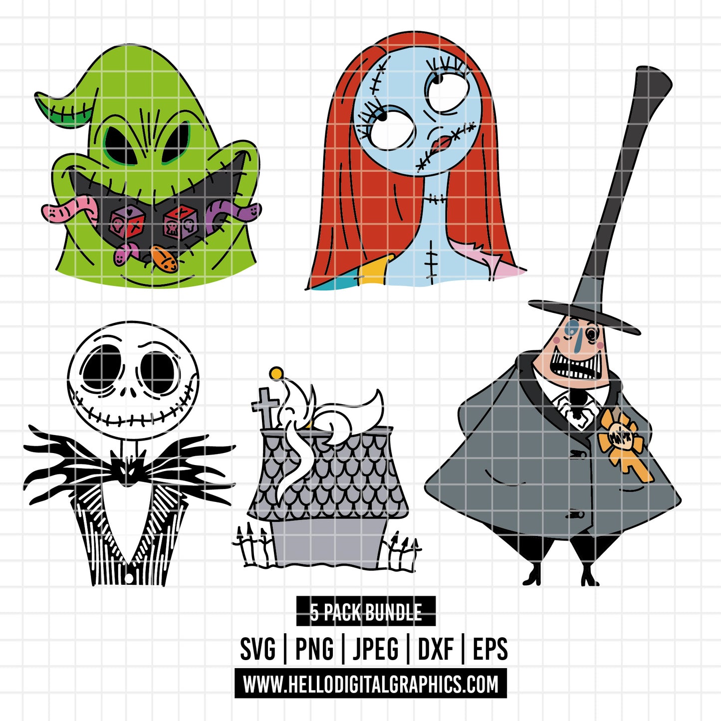 COD3891 - Nightmare Before Christmas svg ,Jack Skellington svg , Halloween svg, Christmas svg, Oogi boogie svg