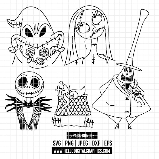 COD3892 - Nightmare Before Christmas svg ,Jack Skellington svg , Halloween svg, Christmas svg, Oogi boogie svg