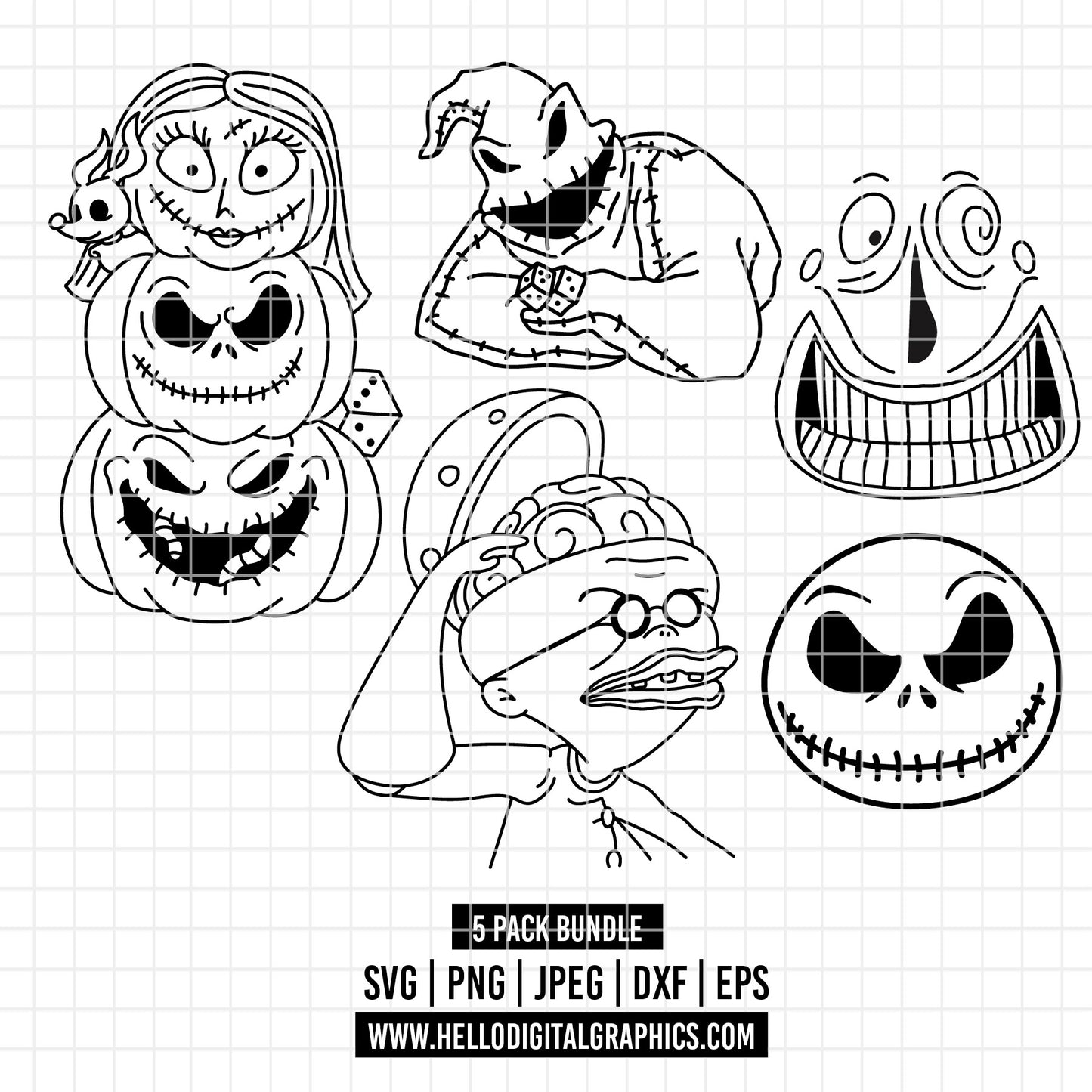 COD3893 - Nightmare Before Christmas svg ,Jack Skellington svg , Halloween svg, Christmas svg, Oogi boogie svg