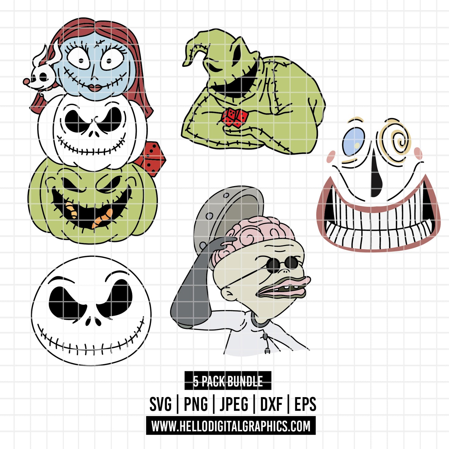COD3894 - Nightmare Before Christmas svg ,Jack Skellington svg , Halloween svg, Christmas svg, Oogi boogie svg