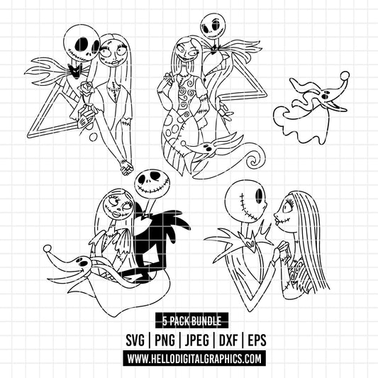 COD3897 - Nightmare Before Christmas svg ,Jack Skellington svg , Halloween svg, Christmas svg, Oogi boogie svg