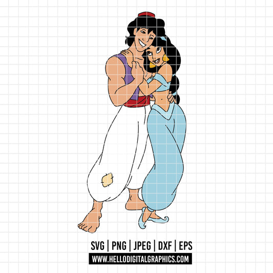 COD3906 - Jasmine Svg, Princess Svg, Indian Princess svg, Arabian Princess SVG, Aladdin svg, Princess svg, silhouette svg