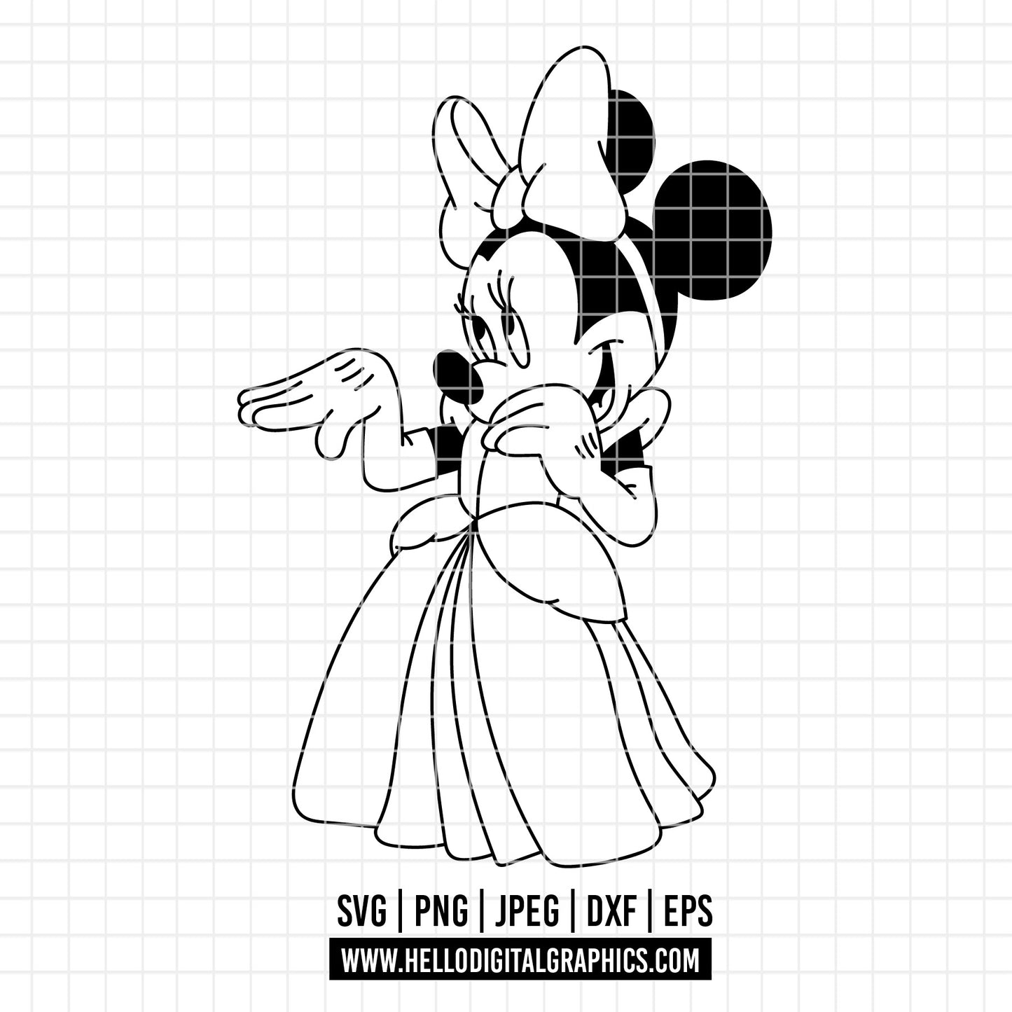 COD3914 - Minnie cinderella svg, Minnie svg, Spring svg, Disney svg, disneyland t shirt svg, Disney svg, Silhouette
