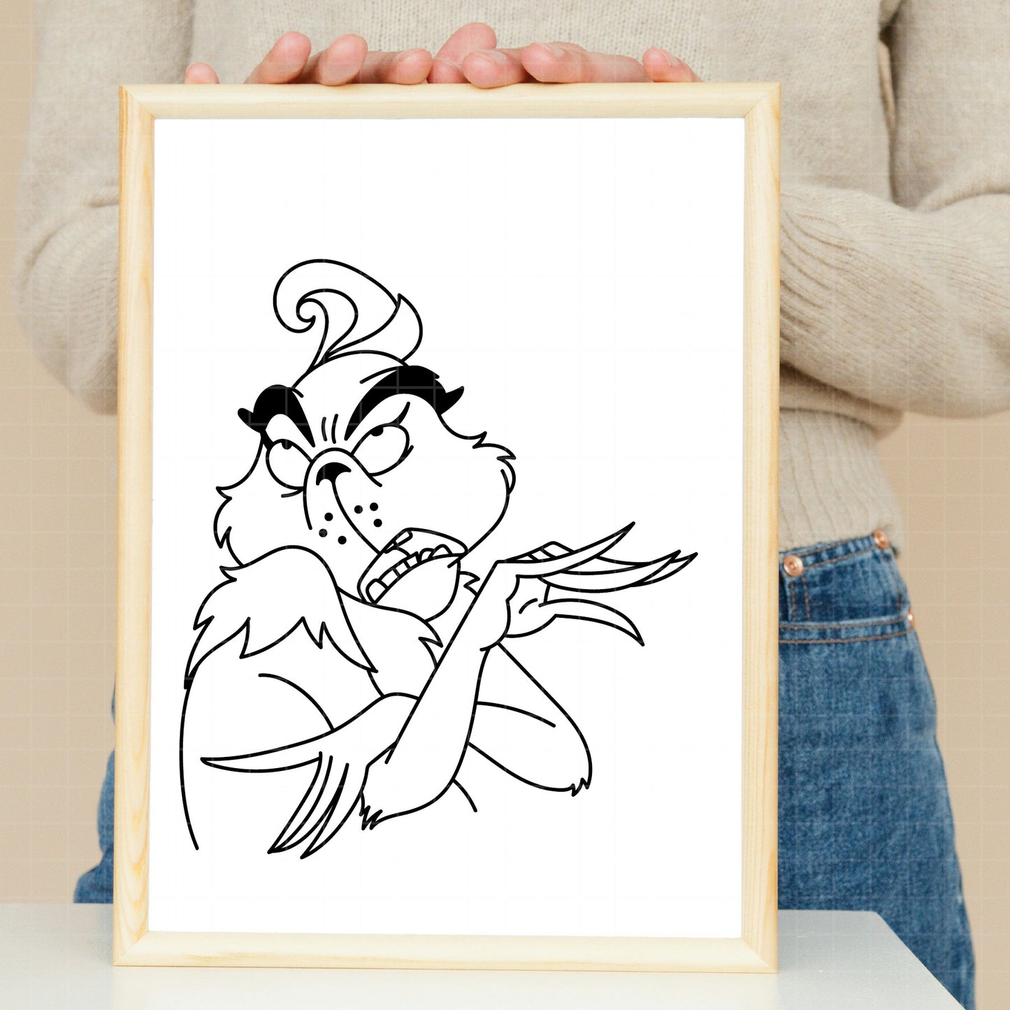 COD3919 - Grinch Face Svg, Green Character svg, Grinch Christmas svg, christmas svg, Cricut, silhouette