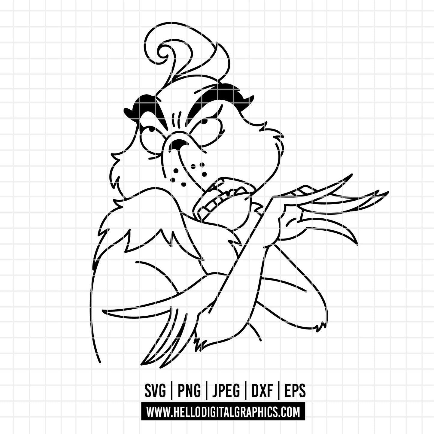 COD3919 - Grinch Face Svg, Green Character svg, Grinch Christmas svg, christmas svg, Cricut, silhouette