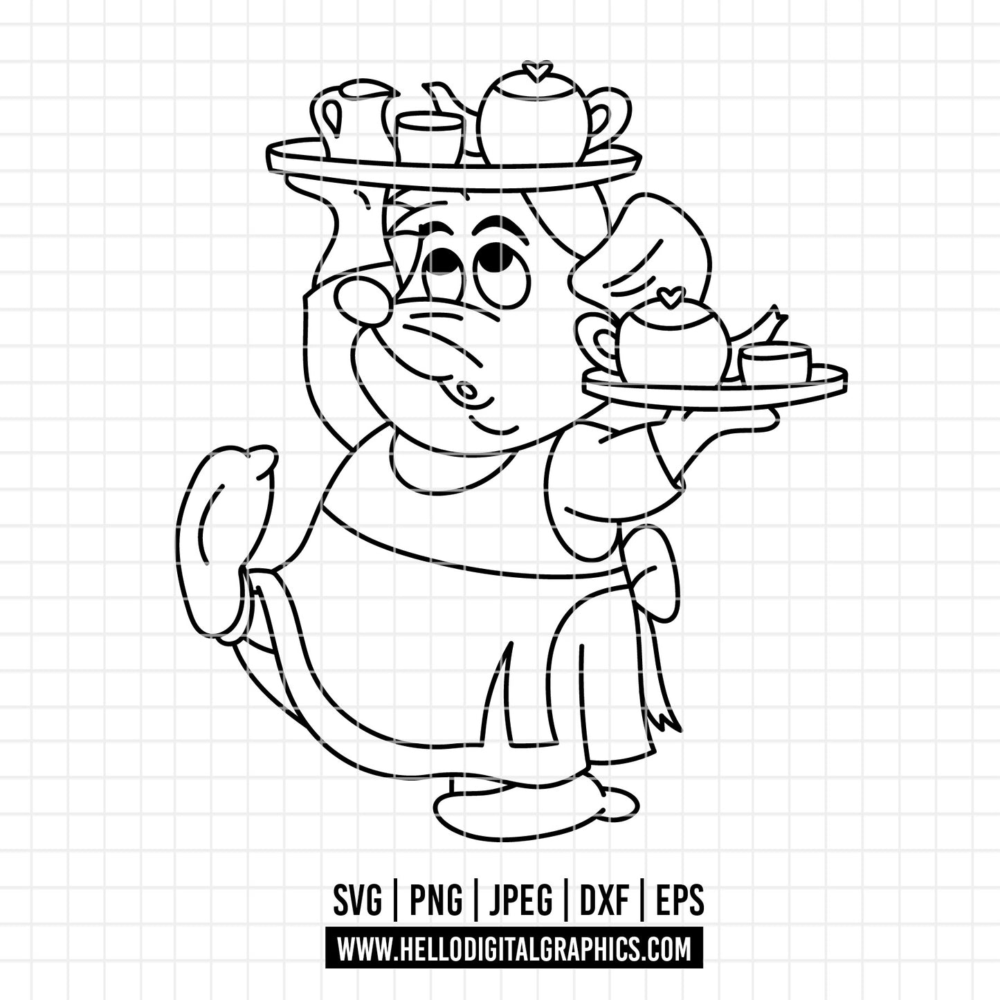 COD3925 - Cinderella svg, Gus gus svg, Princess svg, Princess for Cricut Silhouette, Tumbler svg, disney svg