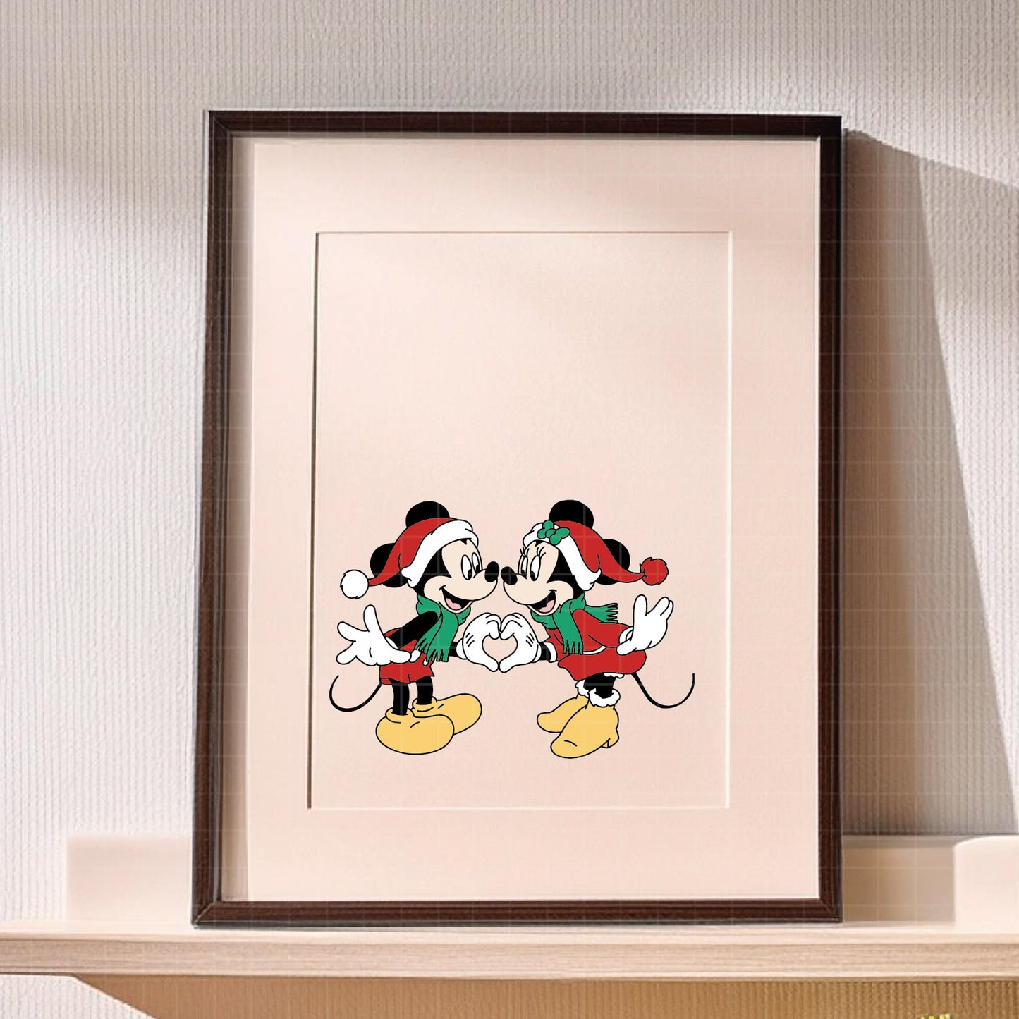 COD3934 - Mickey and minnie christmas svg, Disney svg, mickey svg, minnie svg, Silhouette, Cricut