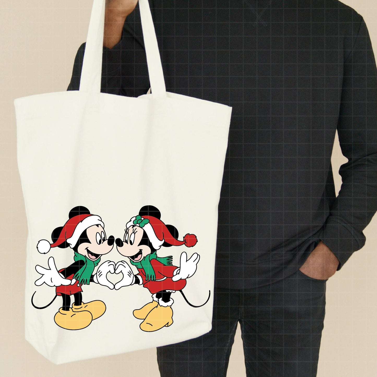 COD3934 - Mickey and minnie christmas svg, Disney svg, mickey svg, minnie svg, Silhouette, Cricut