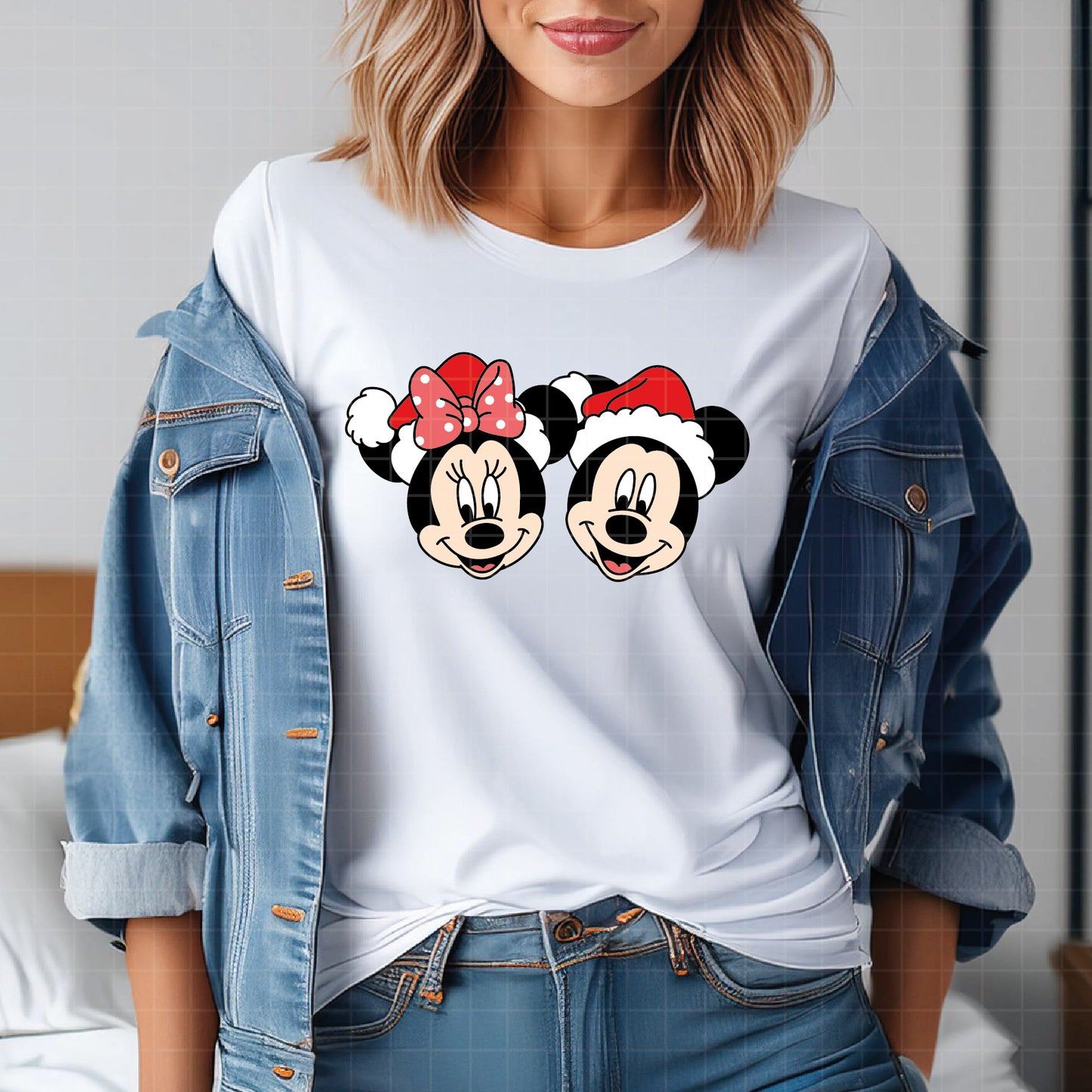 COD3937 - Mickey and minnie christmas svg, Disney svg, mickey svg, minnie svg, Silhouette, Cricut