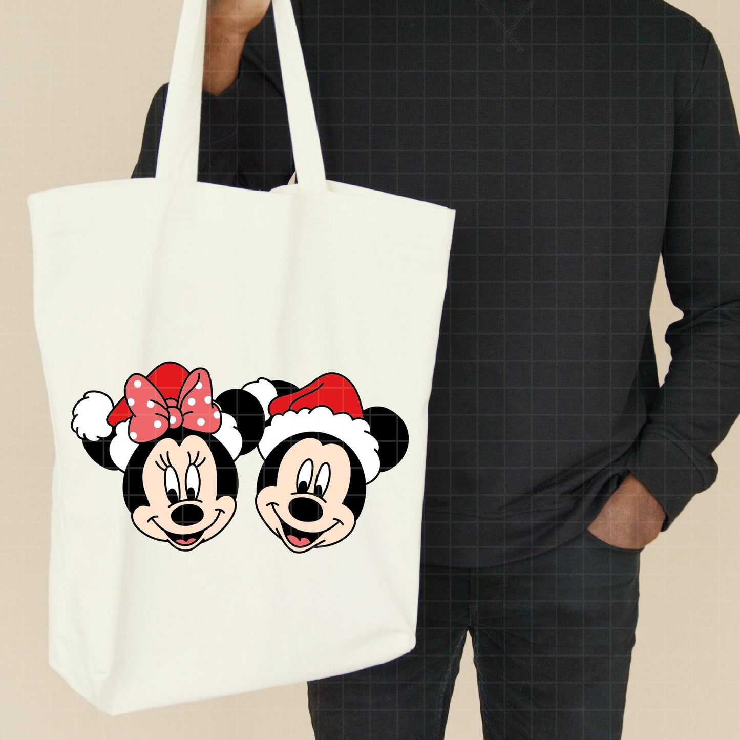 COD3937 - Mickey and minnie christmas svg, Disney svg, mickey svg, minnie svg, Silhouette, Cricut