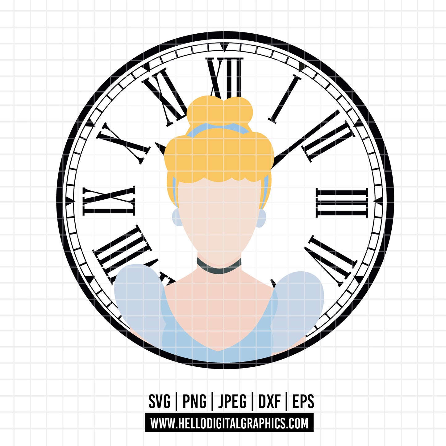 COD3939 - Cinderella svg, Princess svg, Princess for Cricut Silhouette, Disney svg