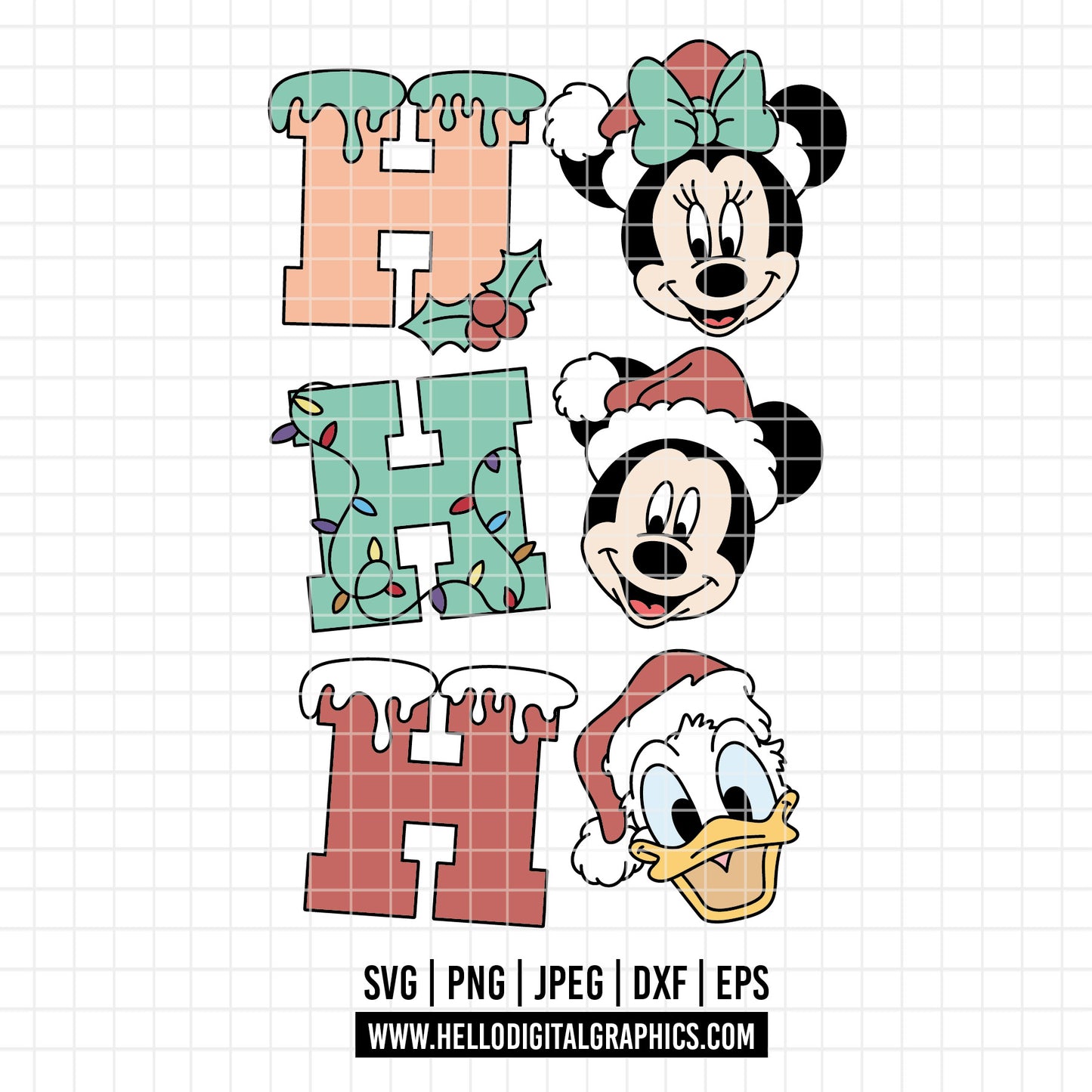 COD3940 - Mickey and minnie christmas svg, Disney svg, mickey svg, minnie svg, Silhouette, Cricut