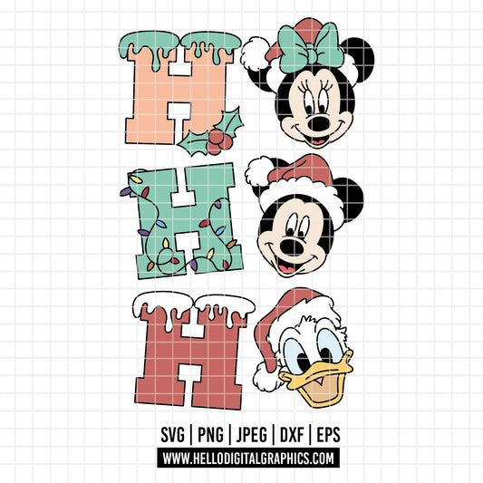 COD3940 - Mickey and minnie christmas svg, Disney svg, mickey svg, minnie svg, Silhouette, Cricut