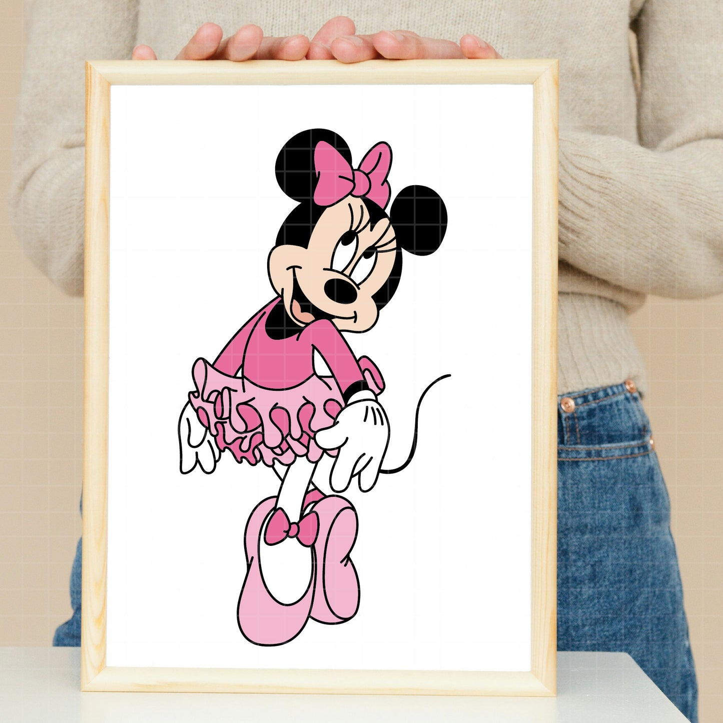 COD3944 - Minnie ballet svg, minnie svg, minnie lineart, disney svg, Silhouette