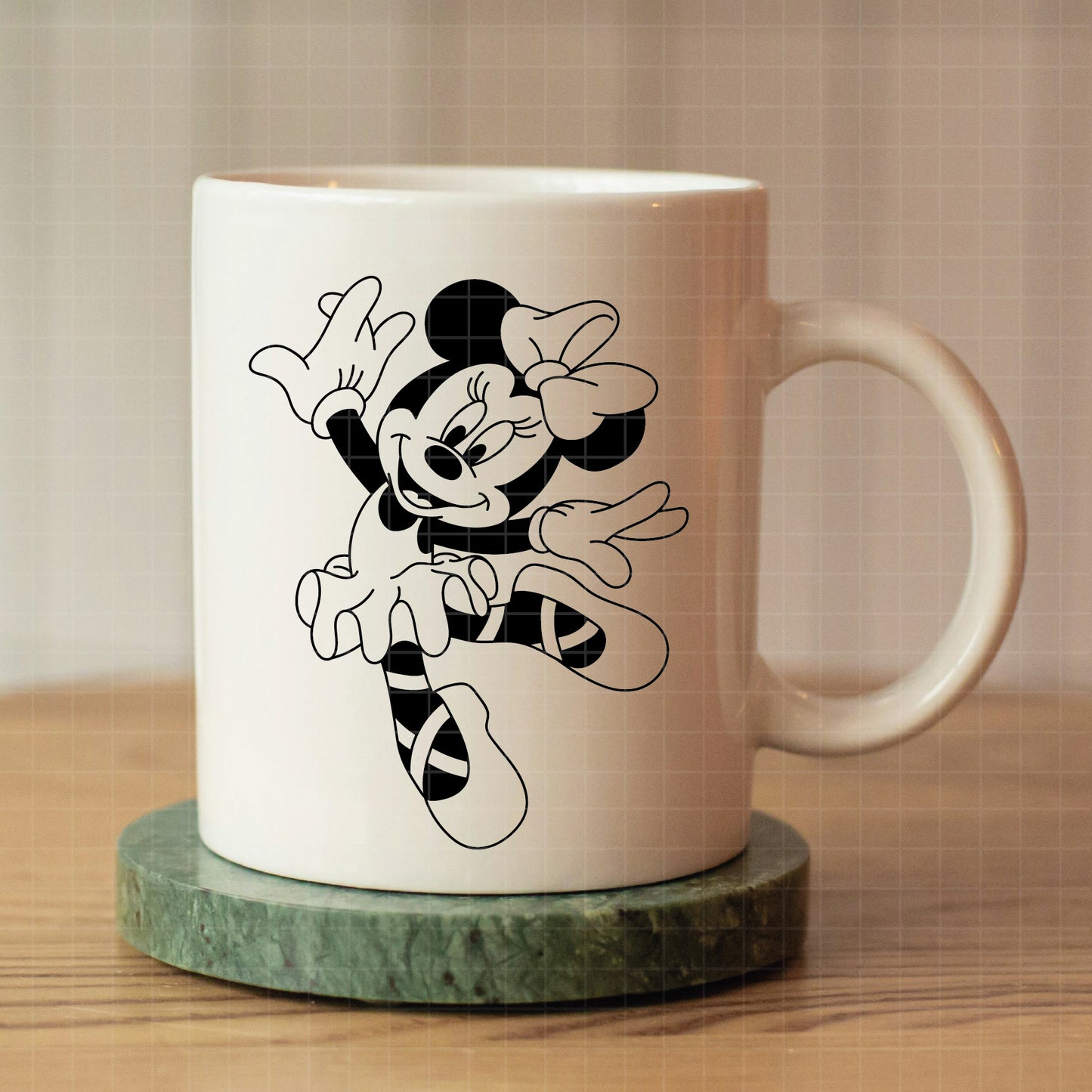 COD3945 - Minnie ballet svg, minnie svg, minnie lineart, disney svg, Silhouette