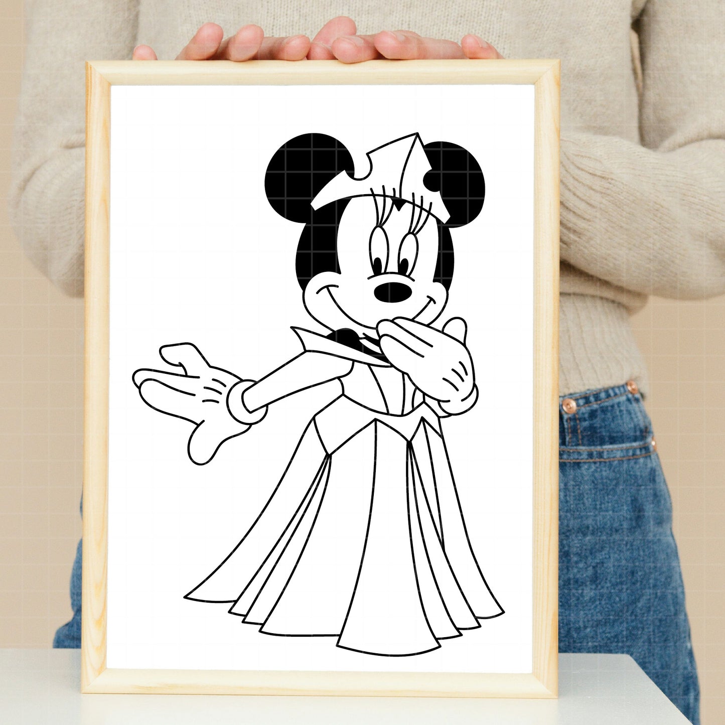 COD3947 - Minnie slepping beauty svg, Minnie svg, Spring svg, Disney svg, disneyland t shirt svg, Disney svg, Silhouette