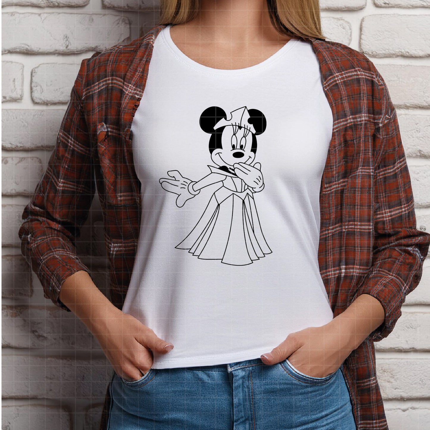 COD3947 - Minnie slepping beauty svg, Minnie svg, Spring svg, Disney svg, disneyland t shirt svg, Disney svg, Silhouette