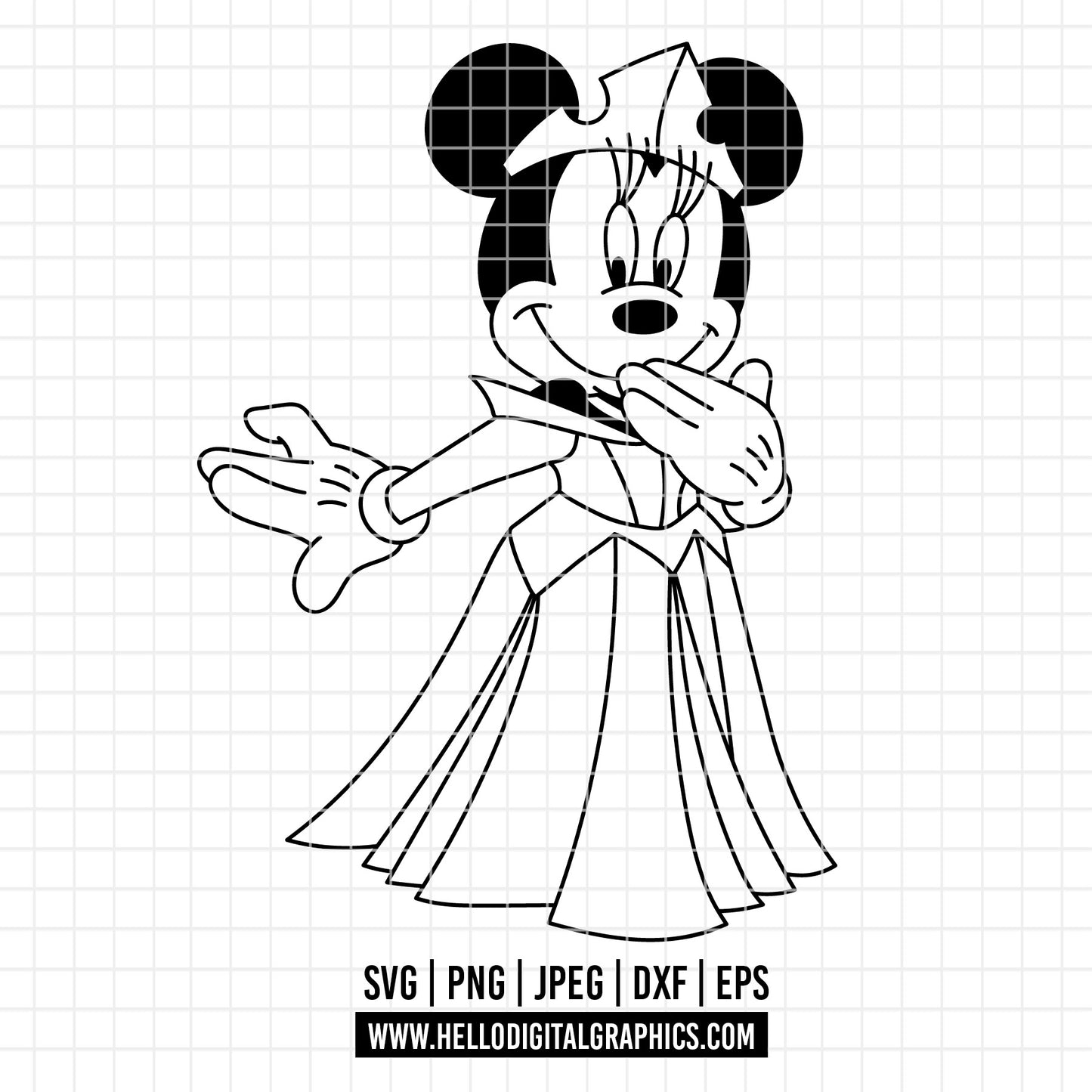 COD3947 - Minnie slepping beauty svg, Minnie svg, Spring svg, Disney svg, disneyland t shirt svg, Disney svg, Silhouette