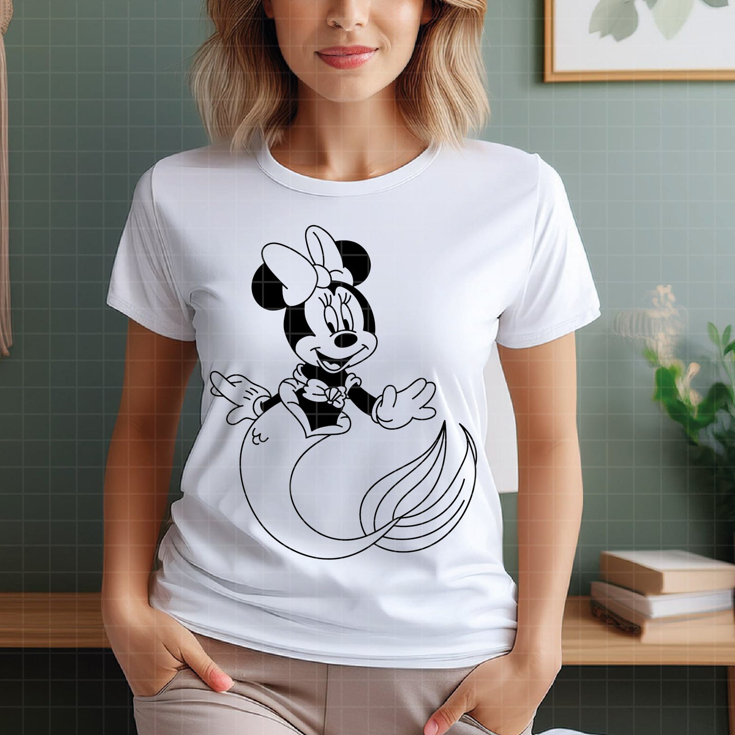 COD3949 - Minnie mermaid svg, Minnie svg, Spring svg, Disney svg, disneyland t shirt svg, Disney svg
