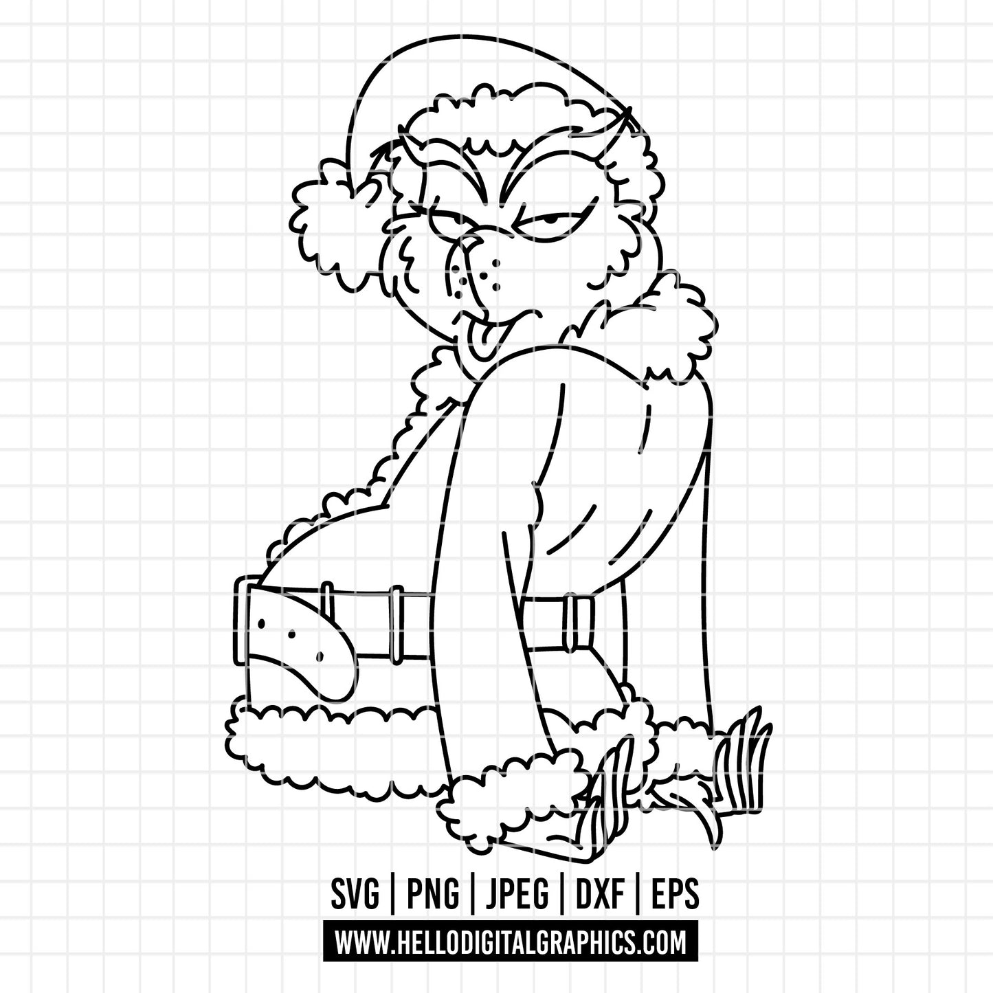 COD3950 - Grinch Face Svg, Green Character svg, Grinch Christmas svg, christmas svg, Cricut, silhouette