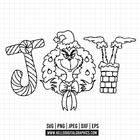 COD3953 - Grinch Face Svg, Green Character svg, Grinch Christmas svg, christmas svg, Cricut, silhouette