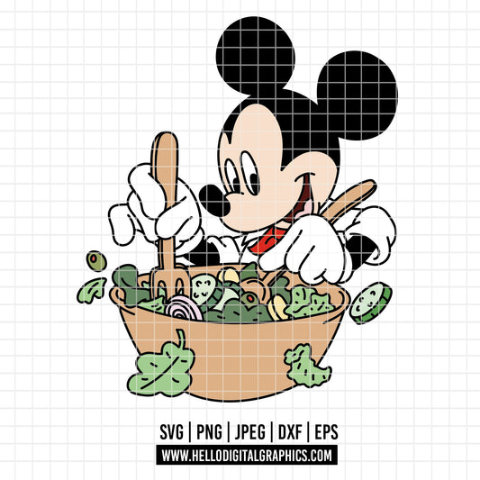 COD3962 - Mickey salad svg, Mickey jarden Svg, Disney svg, Magical svg, Mickey face svg, sublimation, dtf